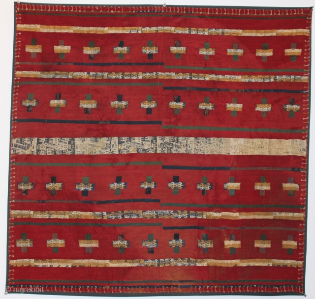 Pre-Columbian. Peru, Central Highlands, Inca, Ca 1400 CE. Textile measures 38-1/2 x 37-1/2 inches                   