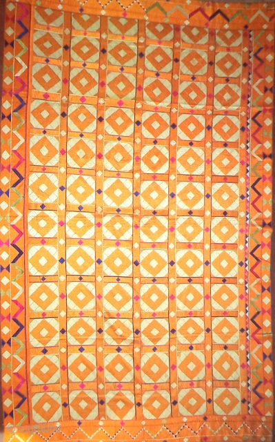 Vintage phulkari from punjab, India. Rare design pattern (DSC01720)                        