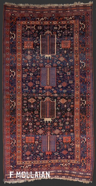 Beautiful Antique Persian Neyriz Rug, 1880-1900,
310 × 162 cm (10' 2" × 5' 3"),

This piece is in a very good condition.            