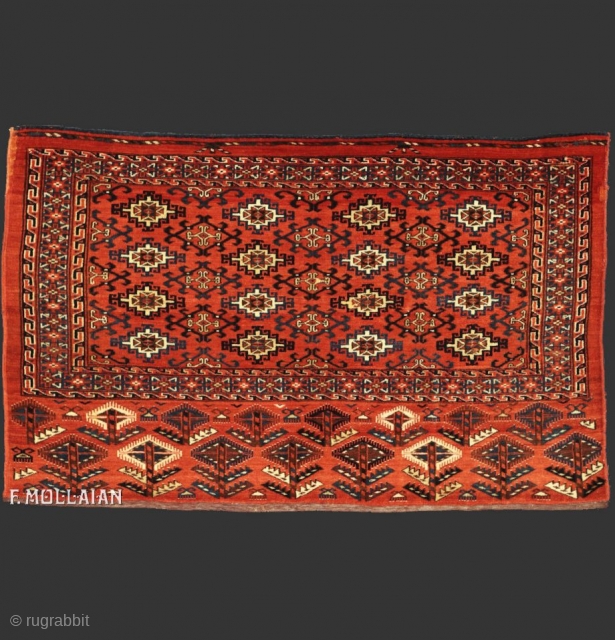 Antique Turkmen Tekke Chuval Rug, ca. 1920
124 × 78 cm (4' 0" × 2' 6")
                  