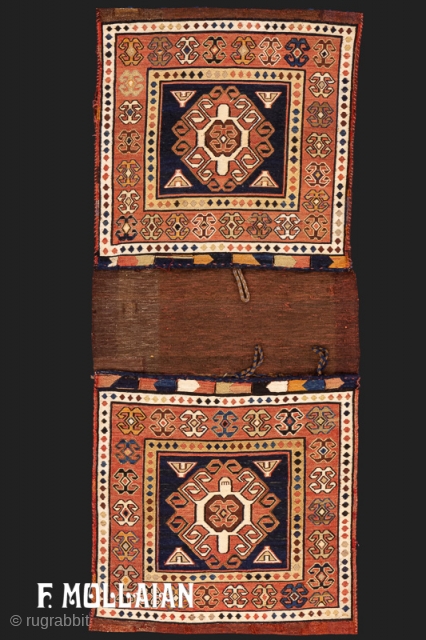 Antique Caucasian Saddle-Bag Kilim Rug, ca. 1900

127 × 52 cm (4' 2" × 1' 8")                  