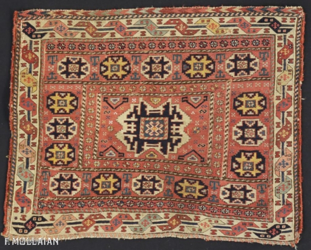 Lovely Antique Persian Shahsavan Bag, ca. 1880,

58 × 47 cm (1' 10" × 1' 6")

                  