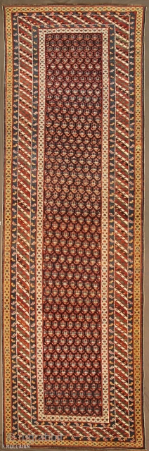 Beautiful Antique Caucasian All-over (stylized bothe) Ghenge Rug, ca. 1880
360 × 110 cm (11' 9" × 3' 7")               