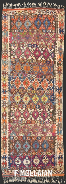 Beautiful Multi-Color Antique Turkish Anatolian Kilim, 1920-1950,


450 × 165 cm (14' 9" × 5' 4")                  