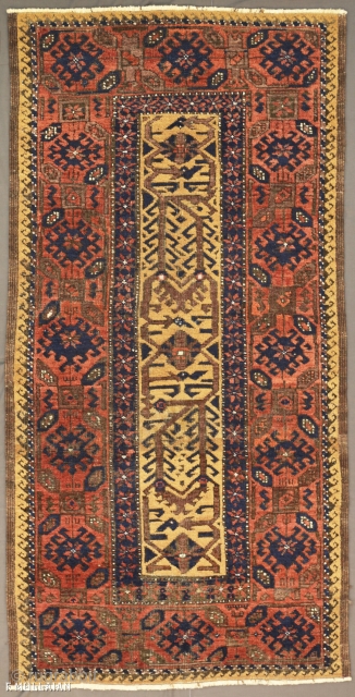 Antique Persian Baluch Mashad Rug, 1880-1900,

120 × 70 cm (3' 11" × 2' 3")
                   