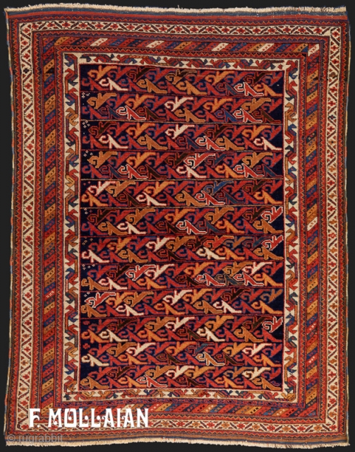 Antique Persian Afshari Rug, 1880-1900,

155 × 125 cm (5' 1" × 4' 1")
                    