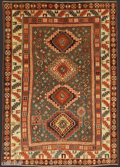 Beautiful Antique Caucasian Kazak Rug, 19th Century,

200 × 150 cm (6' 6" × 4' 11")                  