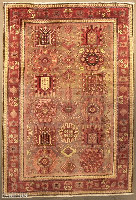 Beautiful Antique Indian Agra Rug, ca. 1920,

265 × 181 cm (8' 8" × 5' 11"),

Extra EU citizens/UE Companies: €1,516.39

GOOD PRICE FOR LIMITED TIME.          