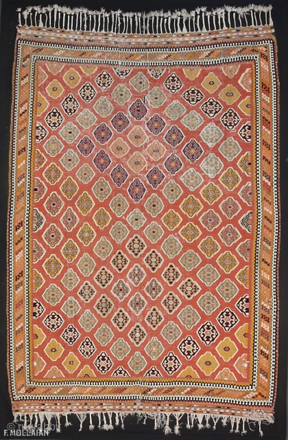 Lovely Antique Persian Kilim Kashkai (Qashqay), 1920-1950,

225 × 163 cm (7' 4" × 5' 4")                  