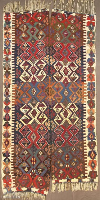 Antique Turkish Anatolian Kilim, 1880-1900

330 × 170 cm (10' 9" × 5' 6")                    