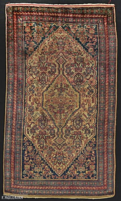 Antique Senneh Warp Silk Rug, ca. 1880

88 × 54 cm (2' 10" × 1' 9")
                  