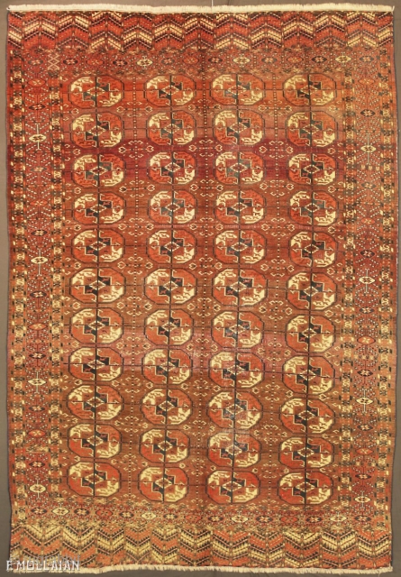 Antique Turkmen Bukhara Antique Rug, ca. 1920,
261 × 185 cm (8' 6" × 6' 0")                  
