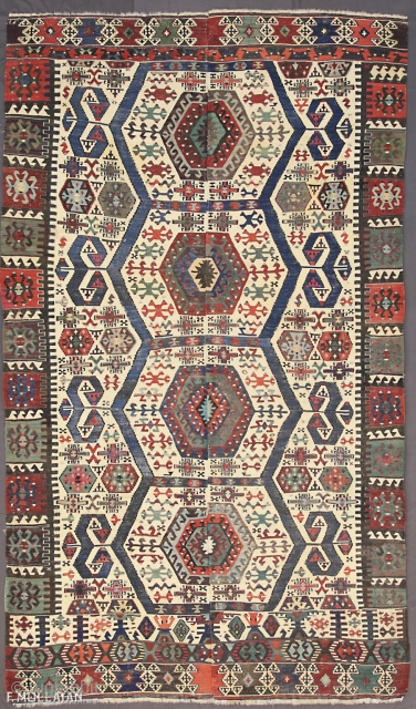 Antique Turkish Anatolian Kilim, 1900-1920,

275 × 160 cm (9' 0" × 5' 2")                    