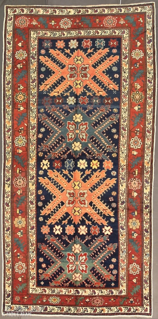 Antique Caucasian Kazak Adler Rug, ca. 1920

272 × 134 cm (8' 11" × 4' 4")                  