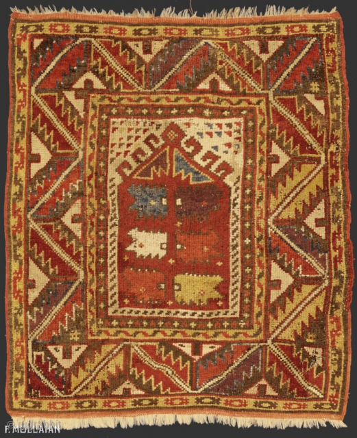 Beautiful Antique Turkish Konya Rug, ca. 1880

96 × 83 cm (3' 1" × 2' 8")
                  