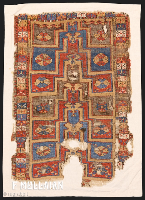 Antique Turkish Karapinar Rug, ca. 1880

150 × 105 cm (4' 11" × 3' 5")                   