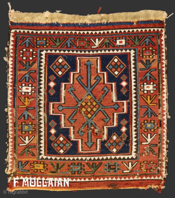Antique Shahsavan Rug, 1900-1920,

40 × 35 cm (1' 3" × 1' 1")
                     
