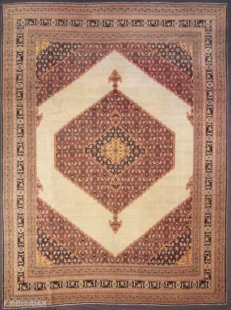 Super Lovely Antique Persian Tabriz Hadji Djalili Carpet, ca. 1880
420 × 277 cm (13' 9" × 9' 1")               
