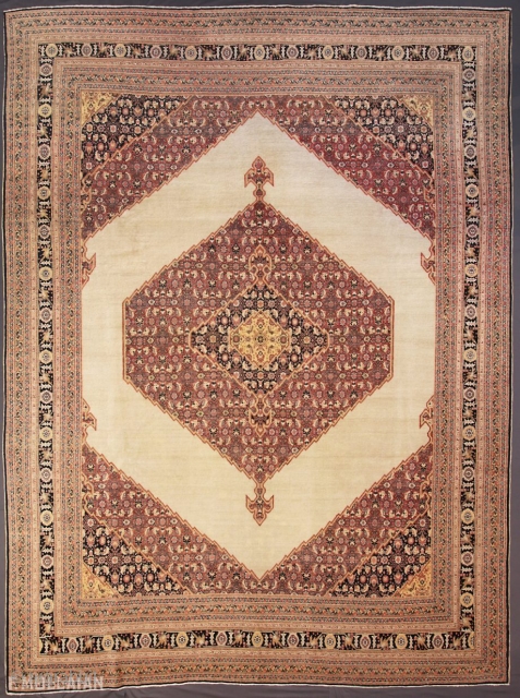 Super Lovely Antique Persian Tabriz Hadji Djalili Carpet, ca. 1880
420 × 277 cm (13' 9" × 9' 1")               