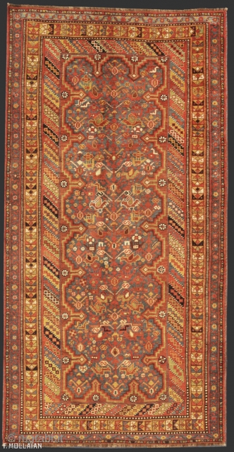 Antique Persian Khamse Rug, ca. 1900

233 × 121 cm (7' 7" × 3' 11")                   