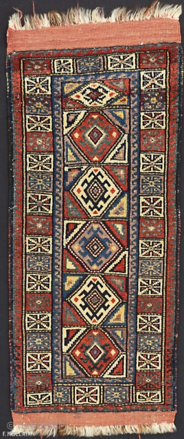 Antique Kurdish Rug, ca. 1920,

70 × 36 cm (2' 3" × 1' 2"),                    