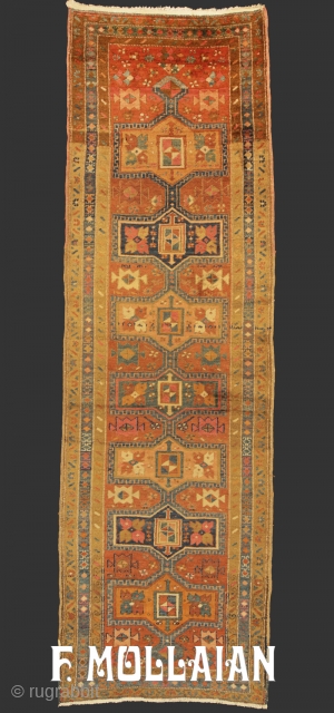 Amazing Antique Runner Persian Heriz Rug, 1900-1920,
314 × 95 cm (10' 3" × 3' 1")                  