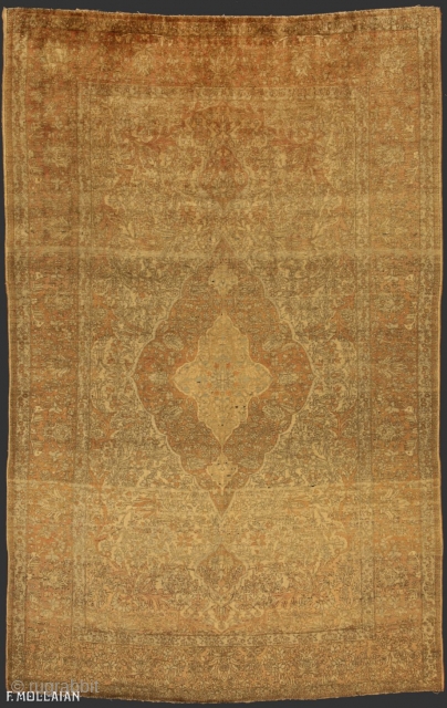 Silk Antique Persian Kashan Mohtasham Rug, ca. 1900

209 × 126 cm (6' 10" × 4' 1")                 