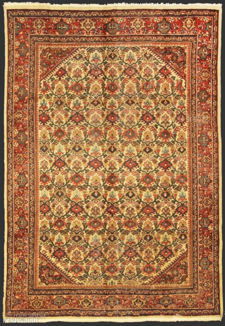 Beautiful Antique Persian Mahal Carpet, ca. 1900
280 × 200 cm (9' 2" × 6' 6")

Price for Extra EU citizens/UE Companies: €811.48            