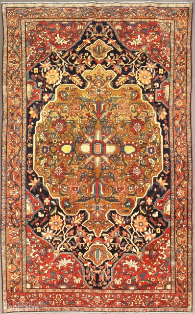 Lovely Antique Persian Mishan Rug, 1880-1900,

195 × 122 cm (6' 4" × 4' 0")                   