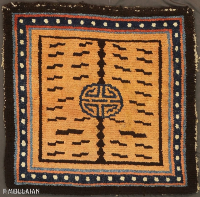 Lovely Small Antique Tibetan Meditation Rug, 1880-1900

69 × 67 cm (2' 3" × 2' 2")
                  