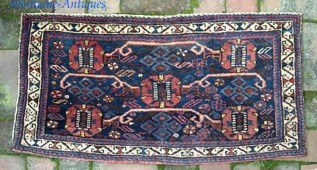 Afshar-- 18 x 35 Inches. This is the last of the slug of little stuff recently acquired. This is a long narrow bag face. Very condition is very good. $20 UPS to  ...