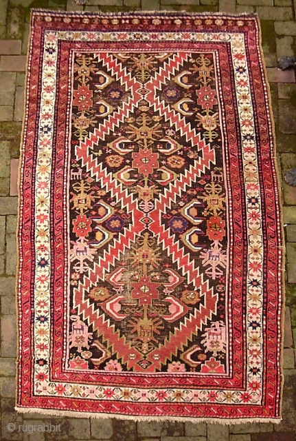 Caucasian-- 4.2 x 7.5. Kuba or Karabaugh. Please call for condition Report. Check out abundant fresh posts on our web site: http://www.montaine-antiques.com/oriental-rugs/           