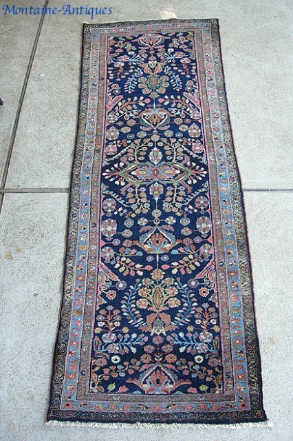 Lilihan Runner, 3 ft 2 inches by 9 ft 4 inches. Great serviceable size. Incredibly thick pile rug with nice soft natural colors. This rug is in dead mint meat pile condition.  ...