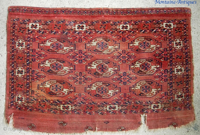 Large Turkoman Bag Face. 25 x 46 inches. This has 17 different things wrong with it. But it is still beautiful. $15 shipping in us.        