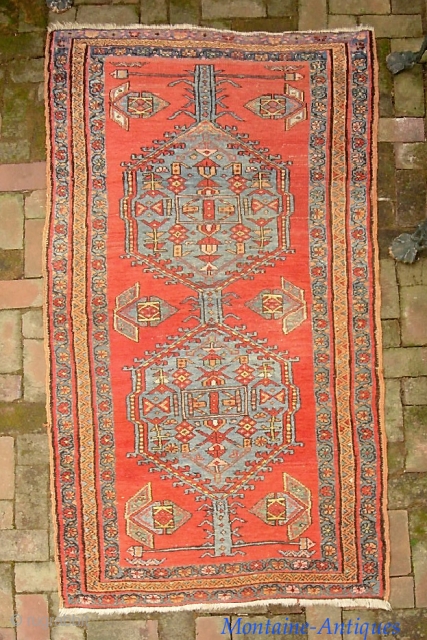 Northwest-- 3 ft 7 in x 6 ft. 7 in. Great rug. Pretty good condition for its age. Note that it is 3 inches wider at the far end. The $20 for  ...