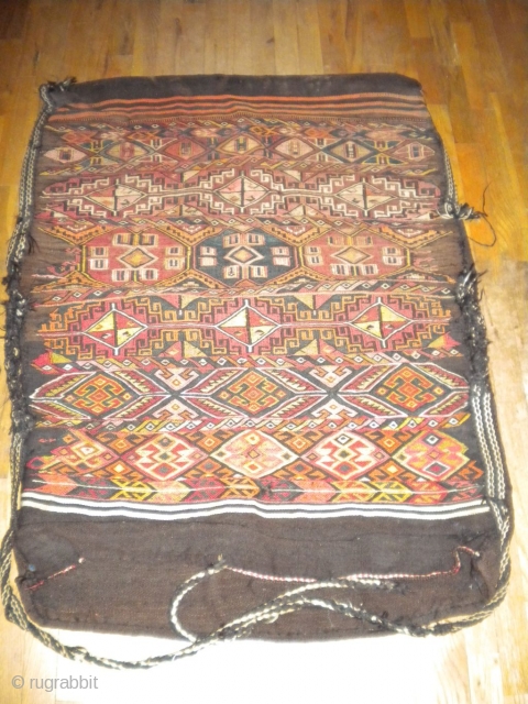 The rug pickers find as found: A mid 20th century Turkish utility bag, could be Kurdish, measuring 3'1" wide and 4' long.  The second and the last picture emphasize that a  ...