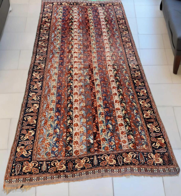 4’10”x9’3” Khamseh. Beautiful example. More pics upon request. 208-433-0312
roddy@rugcurator.com                        