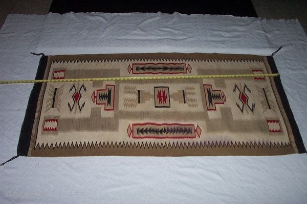 For sale is my beautiful antique Storm Pattern Navajo rug measuring 61"x32", great colors, great quality of weave, has a little bleeding, great wool, somewhat hard to find, not priced like the  ...