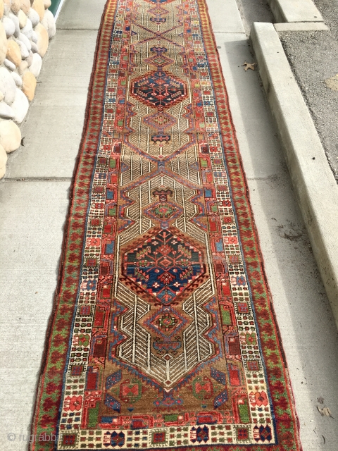 Another Serab runner also measuring 3'x 15'7" in better condition than the other one: whereas the other one has 8 or 9 horizontal worn spots, this one has 4 area's with a  ...