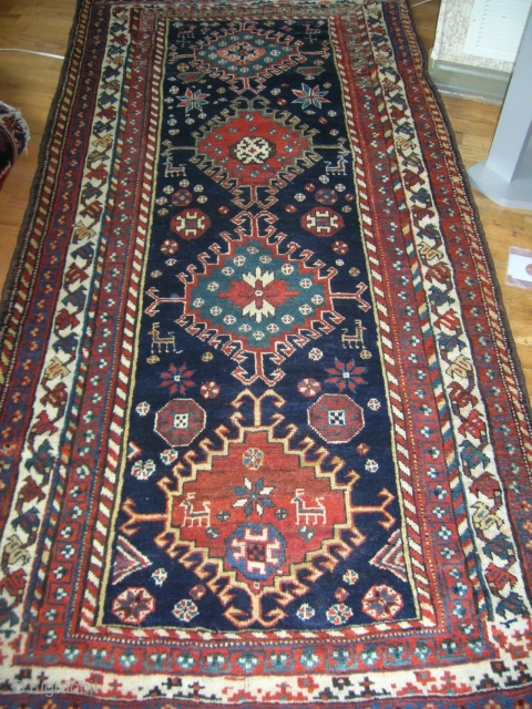 Nice old gashghai tribal piece in great condition, size is 3'6"x7'3", priced very reasonably.  Hope everyone is well.              