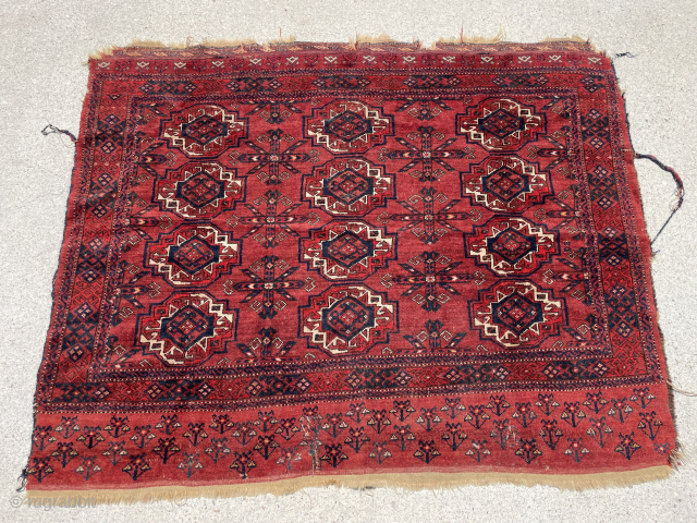 Beautiful Ersari Chuval on growth hormones (large size: 43”x56”). Call or text 208-433-0312 or email roddy@rugcurator.com

The weaving has a couple condtion issues. I’d like to think my price reflects the issues. Nice  ...