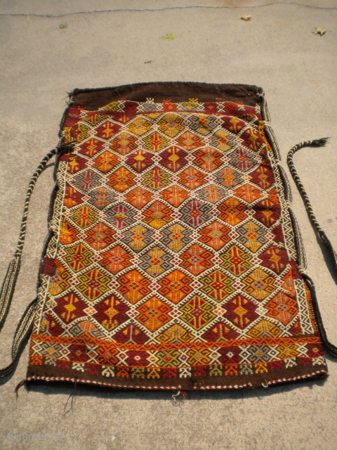 49"x 32" vintage Turkish Grain Bag, in good condition. Thanks for looking.                     