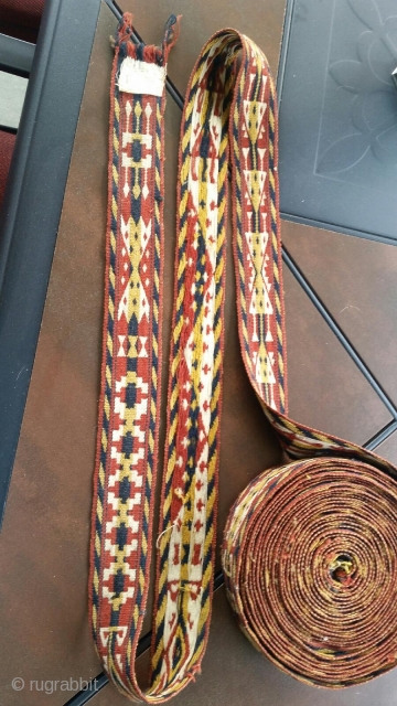 40 feet of old Uzbek tent band in good condition. Pattern changed quite a bit. More pics available. Thanks              