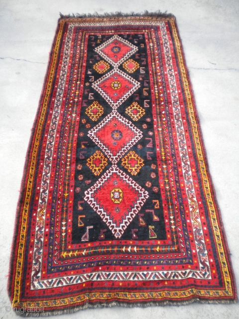 A nice vintage Luri rug, size is 4'3"x9'9", in great condition.                      