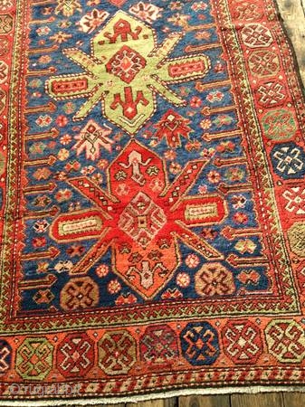 Rug-Pickers find as found: An early 20th century Caucasian, possibly Armenian rug, measuring 4x7 in good condition.  Thanks for looking and Happy Holidays.         