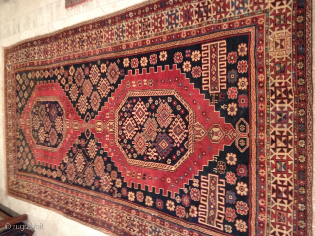 SHIRVAN Caucasian Antique 
19th century 
Good condition 
Old repairs
SIZE 1.51 X 2.86 cm                    