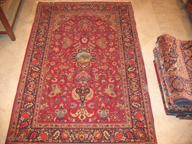 ANTIQUE KASHAN CICRCA 1900
Excellent Condition
need to be repair 
size  135 X 203
ITEM NO. 37                  