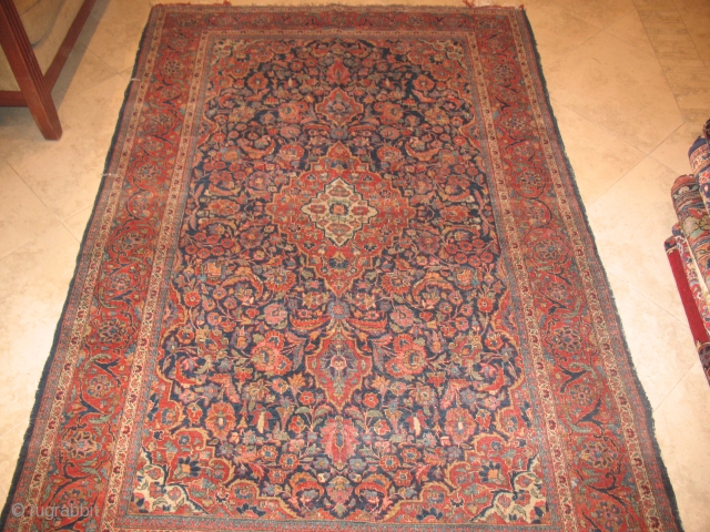 ANTIQUE KASHAN CIRCA 1900
Good condition 
Low Pyle 
Repairs needed
size : 128 X 205 
ITEM NO. 43                 