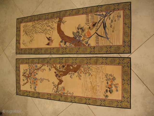 Pair 19th-century Chinese 
Excellent condition 
Size: 37 X 112 cm Each one
ITEM NO. 4                   