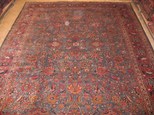 KASHAN CIRCA 1900?
GOOD CONDITION
SIZE : 264 X 345
ITEM NO. 73
                       